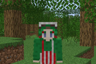 make you a minecraft christmas skin