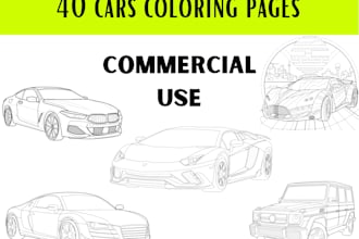 40 cars coloring pages