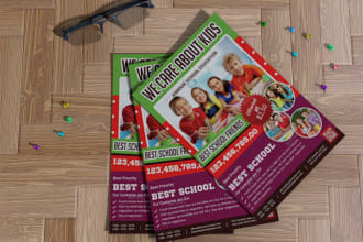 design poster, flyer for school, party or christmas invitation