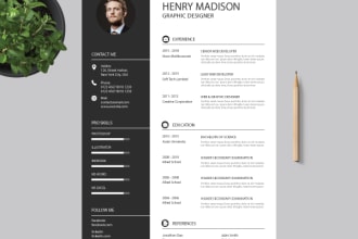 design or edit creative resume and cv templates