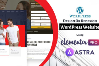 build stunning wordpress website using elementor pro and astra pro