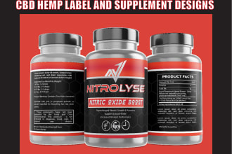 do cbd hemp label and supplement label designs