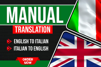 manually translate  italian to english and english to italian