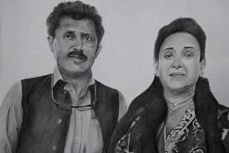 draw realistic pencil portrait