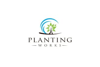 create a colourful and modern logo for planting designer planting works