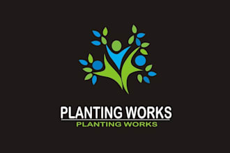 create a colourful and modern logo for planting designer planting works