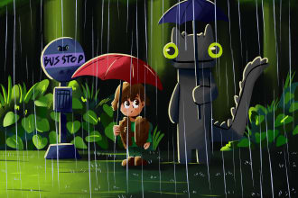 draw amazing cute children book illustration