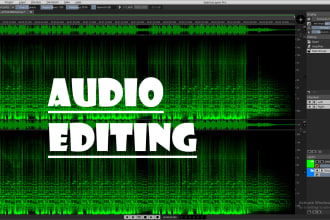 clean, edit ,remove noise, fix and convert your audio file