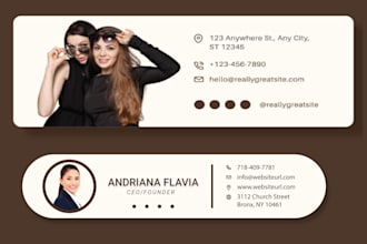 design a clickable HTML email signature
