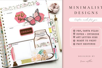 design high quality custom planner, workbook, journal, calendar