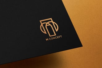 design a modern and luxury minimalist initial letters logo