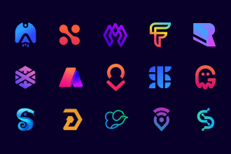 do modern minimalist tech startup crypto security app  technology logo design