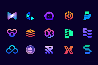 do modern minimalist tech startup crypto security app  technology logo design