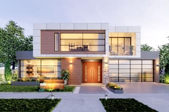 do professional interior and exterior design with realistic 3d rendering