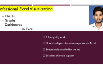 create excel charts, graphs, pivot tables and dashboards