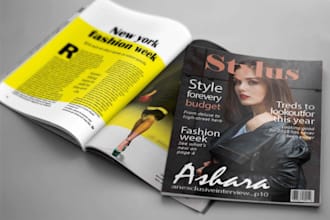 design professional magazine layout, cover, and ads in adobe indesign