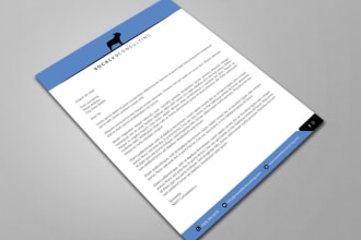 design ms word editable letterhead and stationary