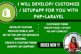 develop or customize shopify app for you