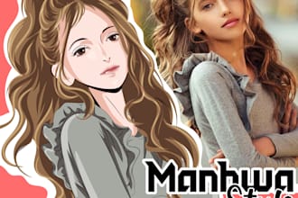draw your portrait in manhwa style