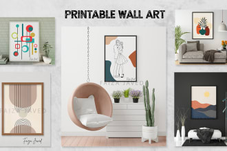 design trendy printable wall art, digital wall art for etsy shop,amazon and home