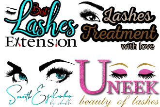 do eyelash, beauty, hair extension and cosmetic logo