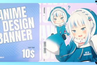 make awesome anime and vtuber banner,overlay design for you