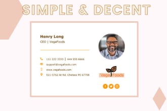 design clickable HTML email signature for gmail and outlook