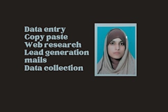 data entry, copy paste, lead generation mails, web research