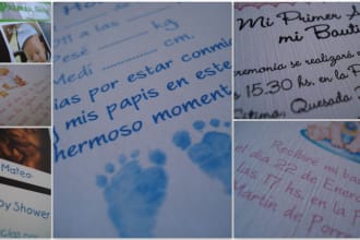 design a birthday invitation or souvenir card for you
