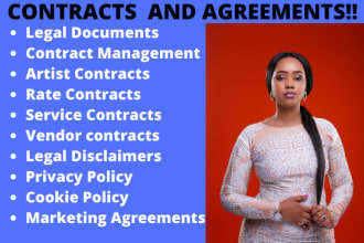 draft your legal contracts, terms and conditions, legal writing and agreements