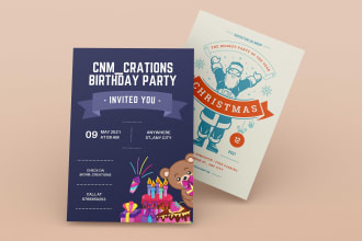 design an invitation card for a wedding, birthday, party, or event