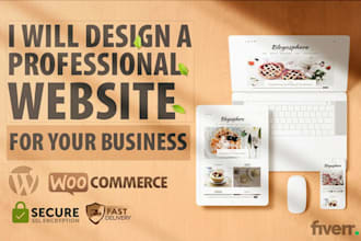 design a responsive, elementor, wordpress ecommerce website