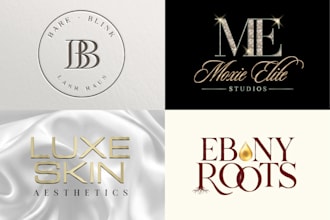 do feminine luxury signature cosmetics beauty makeup spa boutique logo design