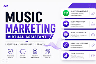 be your virtual assistant for music promotion and management