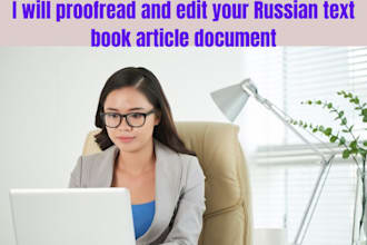 proofread and edit your russian text book article document