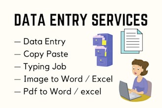 do data entry, microsoft editing