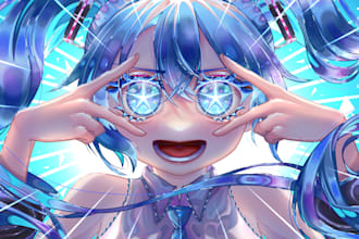 draw anime illustration, original character or fanart