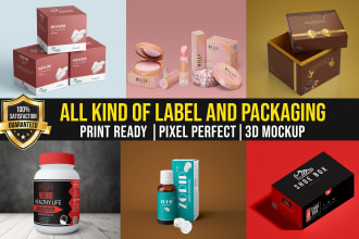 do product label design with supplement label and food label
