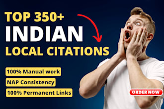 do 350 india local citations and business listings for map pack ranking
