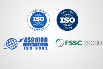 provide iso standard  certifications