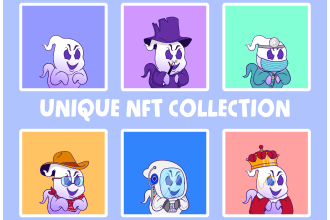 draw cute and unique nft mascot character