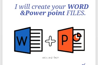 create your microsoft word ,powerpoint  files