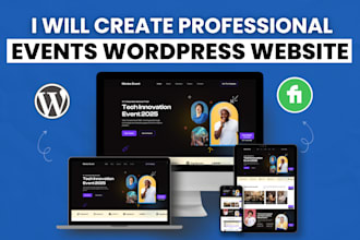 create professional events website in wordpress