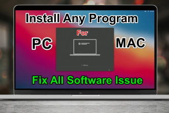 install any software or fix software issue for PC and mac