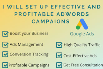 setup and optimize effective google adwords campaign
