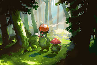 draw colorful pixel art for you or your game