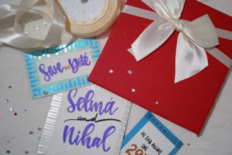 do calligraphy wedding invitation cards