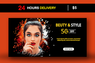 do awesome looking web banner designs for you