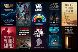 design stunning book cover design, kindle cover design