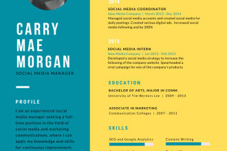 make premium resume template design, modern CV cover letter